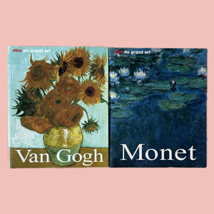 Van Gogh & Monet Art Books Set Paperback Mini du Grand Art